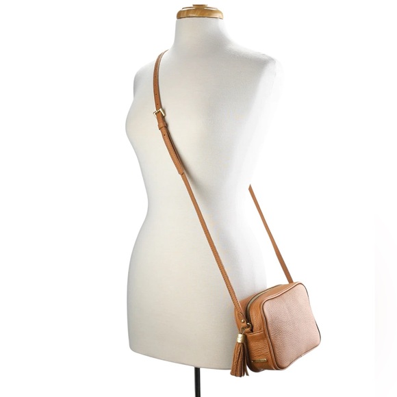 Gigi New York Madison Crossbody Tan Pebble Grain Leather - Picture 6 of 6
